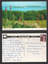 Caldey Island from Lydstep Pembrokeshire Wales Postcard. Posted 1978