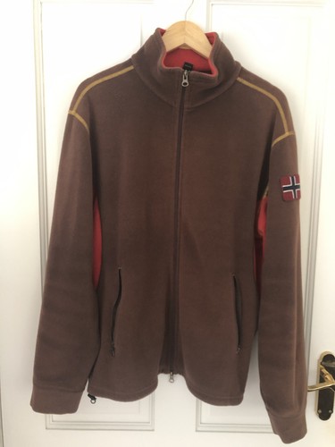 Napapijri brown fleece - brown,