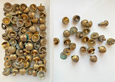 Stud Rivet Brass Furniture Mount Feet Mushroom Hardware Screw Nut Antique x75