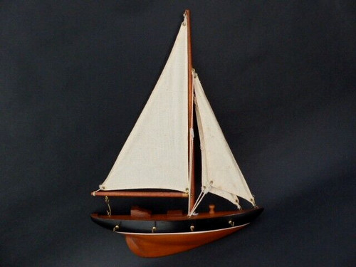 Vintage half hull yacht - half,