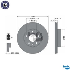 2x BRAKE DISC BDS1309HC FOR VW