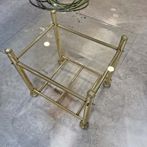 Vintage italian brass glass - &,
