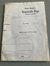 Pattern Kit For Balsa Wood Sopwith Pup .