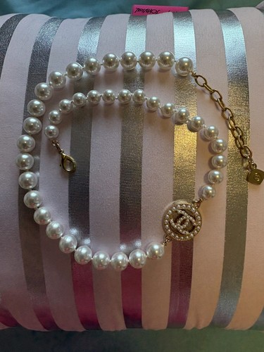 Chanel pearl choker - chanel, cc