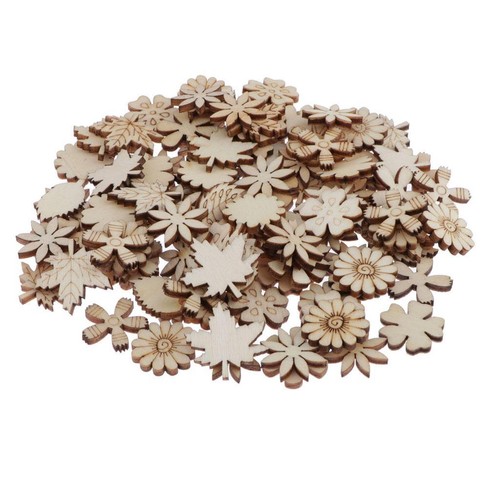 100x cute wooden ornaments - cute,