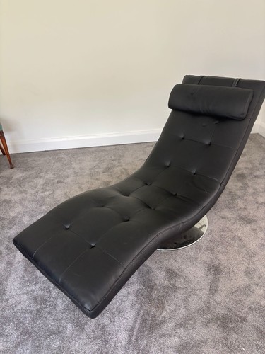 Real leather chaise - chaise,