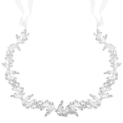 Metal leaf bridal belt - leaf,
