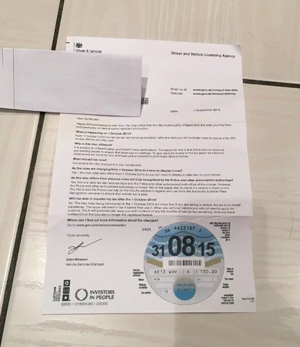 Rare last car tax disc - last,