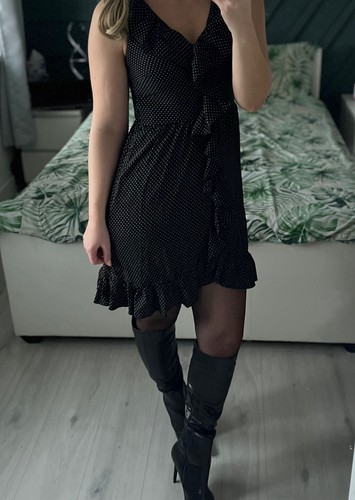 Topshop polka dot black dress - topshop,