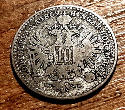 Old silver coin 1869 - old,