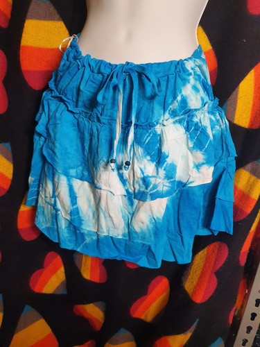 Blue tye dye mini - blue, skirt