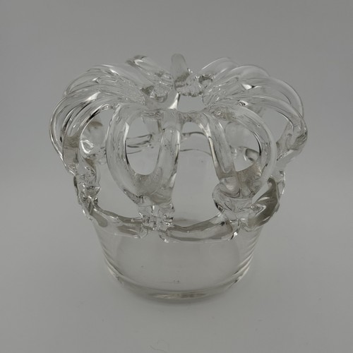 Vintage blown glass crown - vintage,