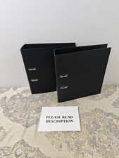 2x Rossler SOHO A4 80 mm Spine Lever Arch File with Metal Index Holder - Black