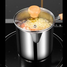 Stainless Steel Deep Fryer Pot Small Deep Fryer Pot for Chips Frying Boiling