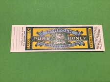 Norfolk Beekeepers Association Pure Honey Registered vintage label 58742