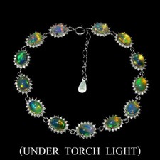 Silver Bracelet Opal Genuine