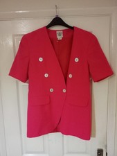 Programme 1 By Simon Ellis Womens Pink Short Sleeve Jacket Size 12