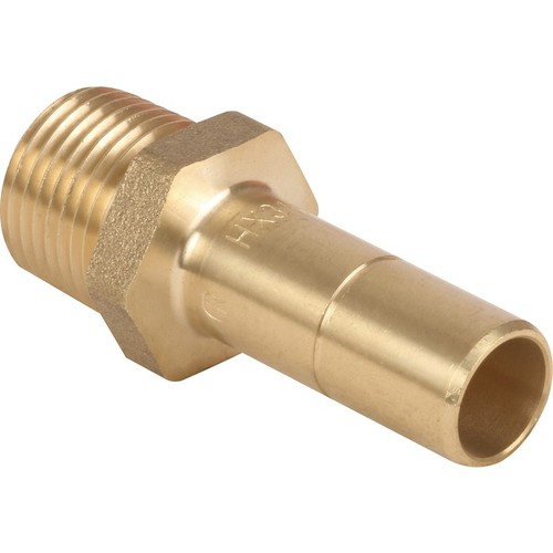 Hep2o male adaptor brass - male,