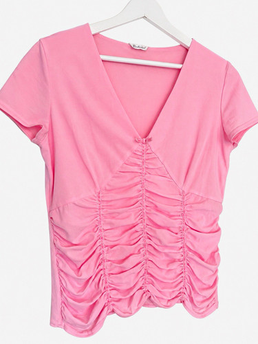 Berkertex pink neck ruched - berkertex,