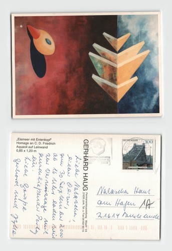 Postcard modern art eismeer - postcard,