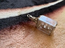 1960s Solid Silver Charm a Ship in a Bottle Very Rare NUVO Lots of Silver 6.8g