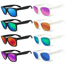Sunglasses Lightweight Black or White frame sunglass Mirrored outer lens Mens