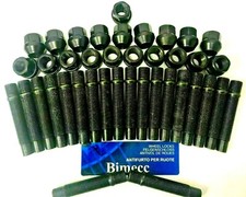 20 X ALLOY WHEEL STUDS + OPEN NUTS CONVERSION 68mm M12 X 1.5 X 20 FITS BMW 72.6 