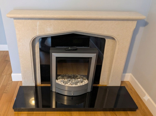 Solid marble fireplace - solid,