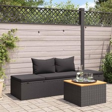 Black Poly Rattan Outdoor Sun