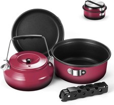 Odoland 5pcs Camping Cookware