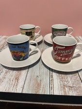 4 X STUNNING VIBRANT BON BOX BY MICHAEL FISCHER SMALL EXPRESSO/COFFEE CUP (2.5”)