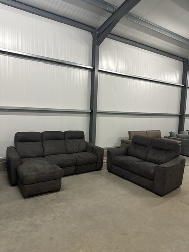 Grey seater recliner shape - recliner,