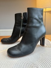 Mulberry Leather Ankle Boots Black/Green 39/6