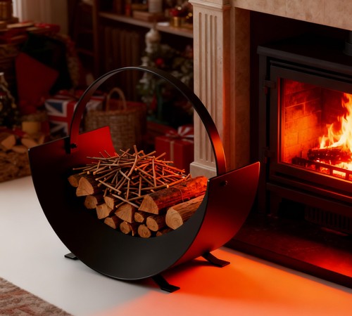Firewood log basket for indoor - log,