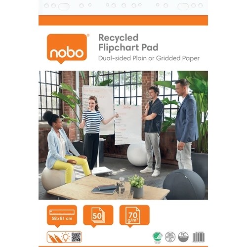 Nobo recycled flipchart - recycled, pad