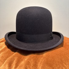 Vintage Antique Black Bowler Hat InBox Made Christys London Hope & Sons Falkirk