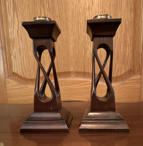 Pair beautiful wooden - of,