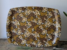 Vintage Retro Brown Floral