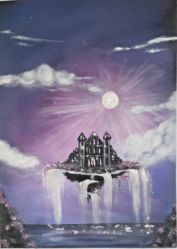 Whitby abbey twilight original - whitby,