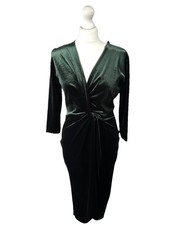 ZARA Olive Green Velvet Low V