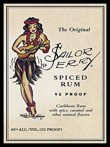 Sailor jerry retro metal - jerry,, sign