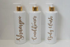 GOLD GLITTER SPARKLES MRS HINCH INSPIRED BATHROOM DISPENSER BOTTLE 500ML PUMP