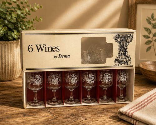 Vintage dema set etched - dema, 6