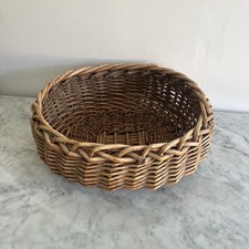 Vintage Wooden Wicker Basket