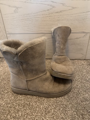 Ugg grey suede sheepskin lined - grey,