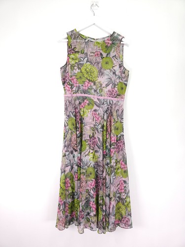 Hobbs dress size pink green - hobbs, 12