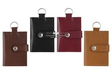 Mini Cash Wallet Card Holder Small ID Window Key Chain Leather Keyring Purse