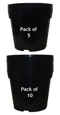 Black plastic plant - pots, small