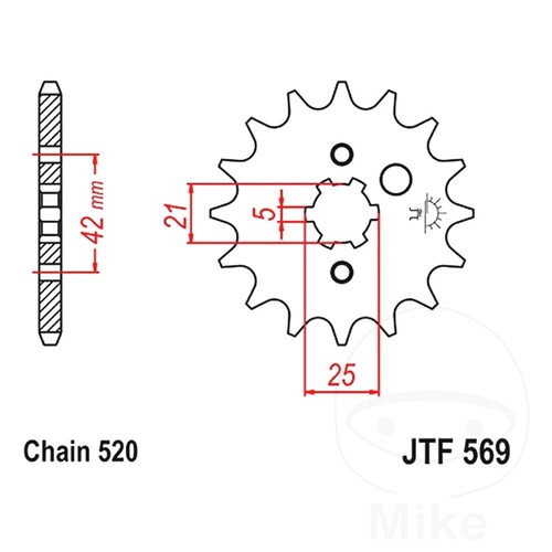 Front sprocket 520 - t,