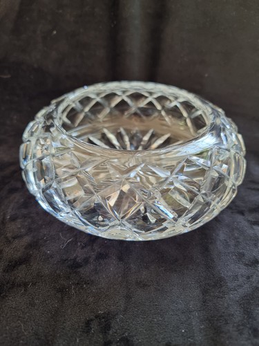 Cut glass crystal rose bowl - cut,